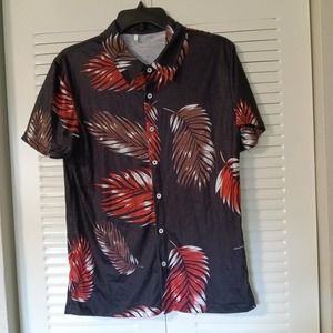 Tropical short sleeve button-up shirt Size M